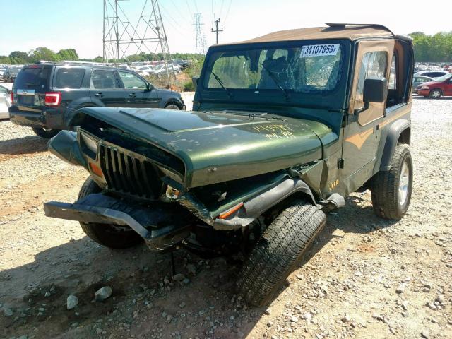 1J4FY19P8SP239065 - 1995 JEEP WRANGLER / GREEN photo 2