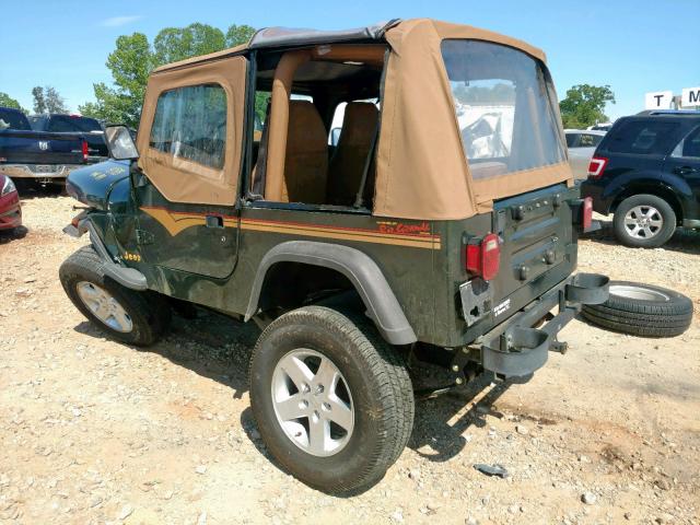 1J4FY19P8SP239065 - 1995 JEEP WRANGLER / GREEN photo 3