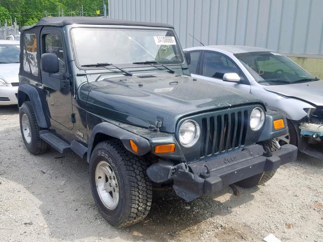 1J4FA29174P758617 - 2004 JEEP WRANGLER / GREEN photo 1