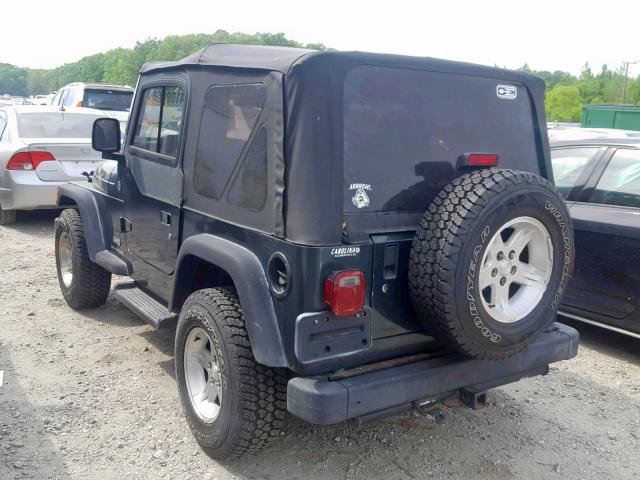 1J4FA29174P758617 - 2004 JEEP WRANGLER / GREEN photo 3