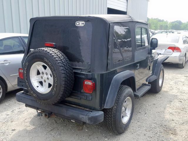 1J4FA29174P758617 - 2004 JEEP WRANGLER / GREEN photo 4