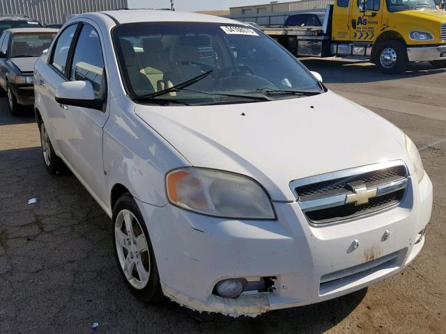 KL1TG56E39B624098 - 2009 CHEVROLET AVEO LT WHITE photo 1