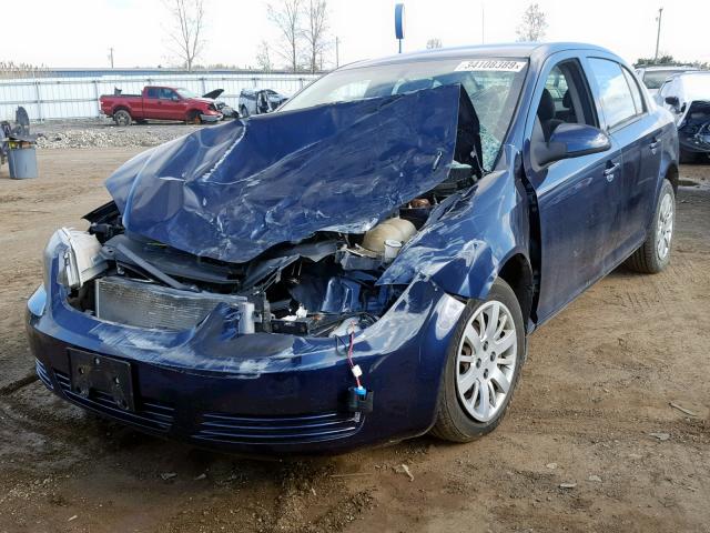 1G1AT58H897176309 - 2009 CHEVROLET COBALT LT BLUE photo 2