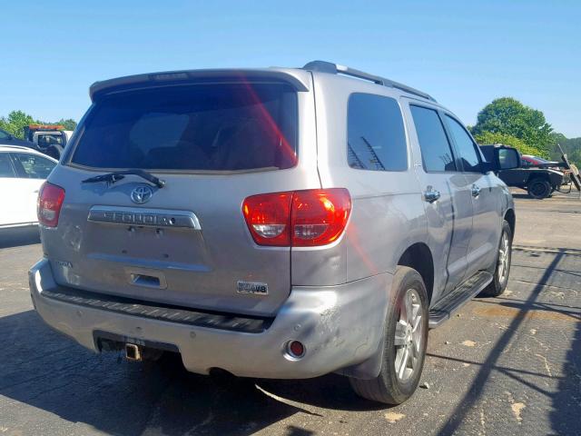 5TDZY67A38S014887 - 2008 TOYOTA SEQUOIA PL GRAY photo 4