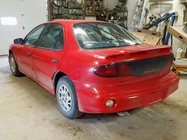 1G2JB524317403107 - 2001 PONTIAC SUNFIRE SE RED photo 3