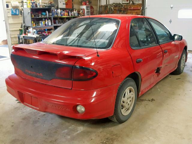 1G2JB524317403107 - 2001 PONTIAC SUNFIRE SE RED photo 4