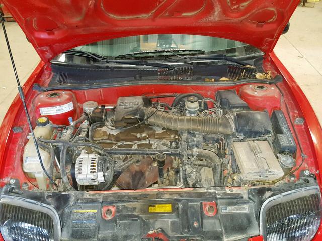 1G2JB524317403107 - 2001 PONTIAC SUNFIRE SE RED photo 7