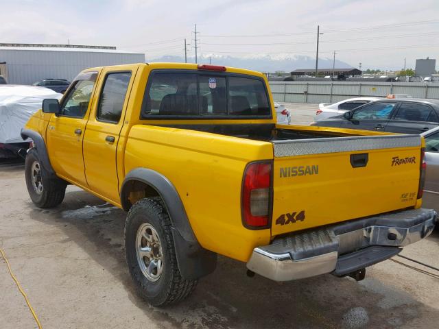 1N6ED27Y7YC309361 - 2000 NISSAN FRONTIER C YELLOW photo 3