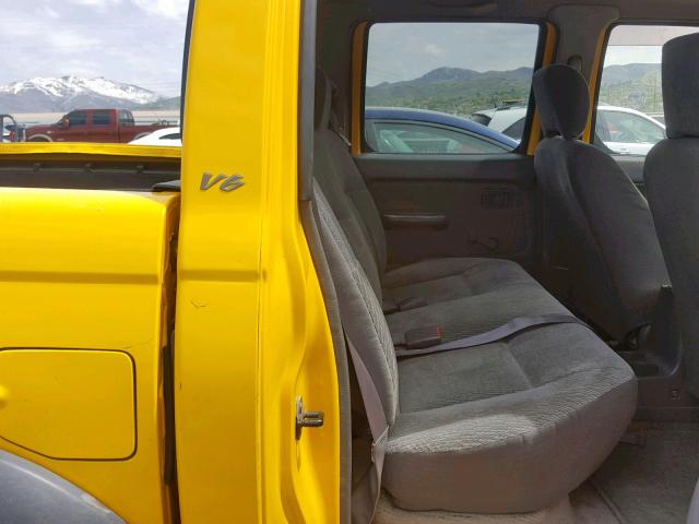 1N6ED27Y7YC309361 - 2000 NISSAN FRONTIER C YELLOW photo 6