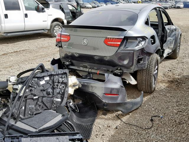 WDC0J8KB8JF435514 - 2018 MERCEDES-BENZ GLC COUPE GRAY photo 4