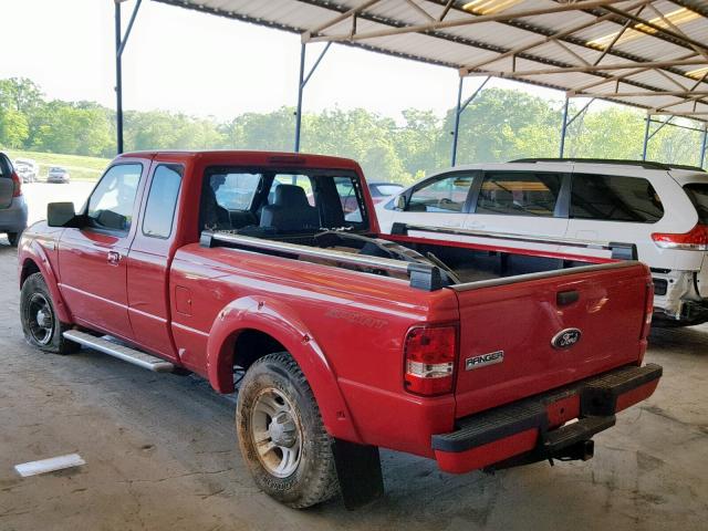 1FTYR14U88PA31186 - 2008 FORD RANGER SUP RED photo 3