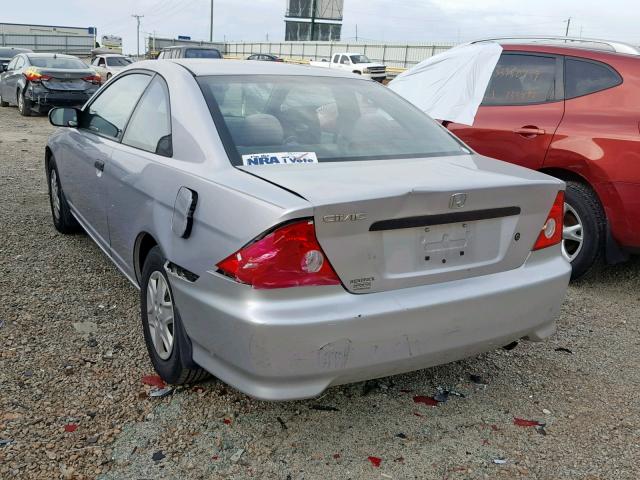 1HGEM21165L022802 - 2005 HONDA CIVIC DX V SILVER photo 3