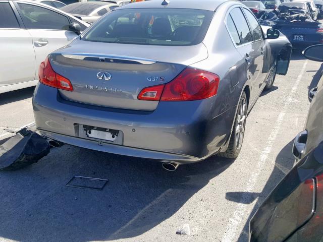 JN1CV6AP1DM712970 - 2013 INFINITI G37 BASE GRAY photo 4