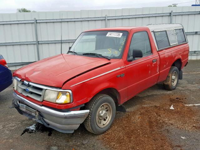 1FTCR10A7TUB29948 - 1996 FORD RANGER RED photo 2