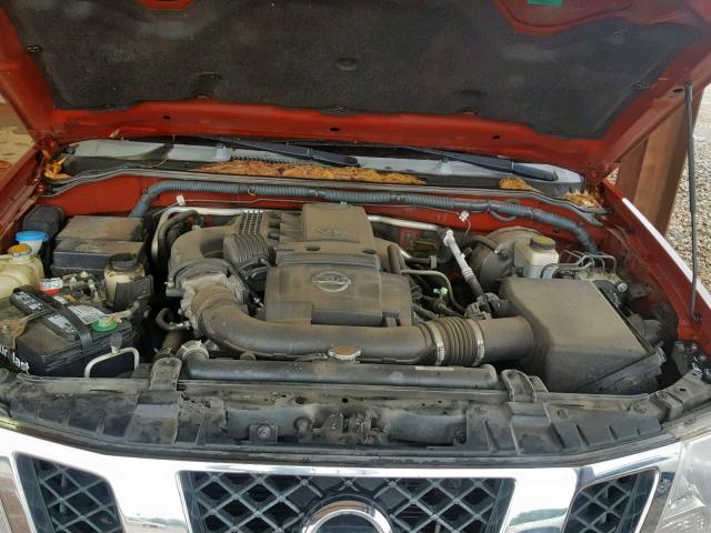 1N6AD07U09C420271 - 2009 NISSAN FRONTIER C RED photo 7