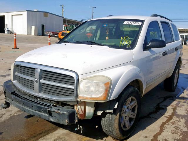 1D4HD48N25F540990 - 2005 DODGE DURANGO SL WHITE photo 2