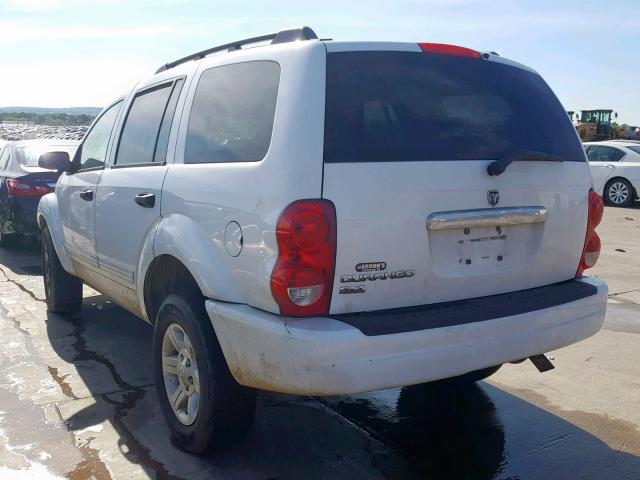 1D4HD48N25F540990 - 2005 DODGE DURANGO SL WHITE photo 3