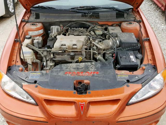 1G2NW12E74C154703 - 2004 PONTIAC GRAND AM G ORANGE photo 7