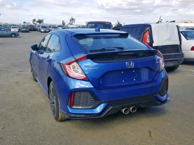 SHHFK7H4XJU429975 - 2018 HONDA CIVIC SPOR BLUE photo 3