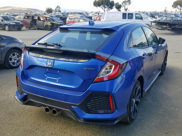 SHHFK7H4XJU429975 - 2018 HONDA CIVIC SPOR BLUE photo 4