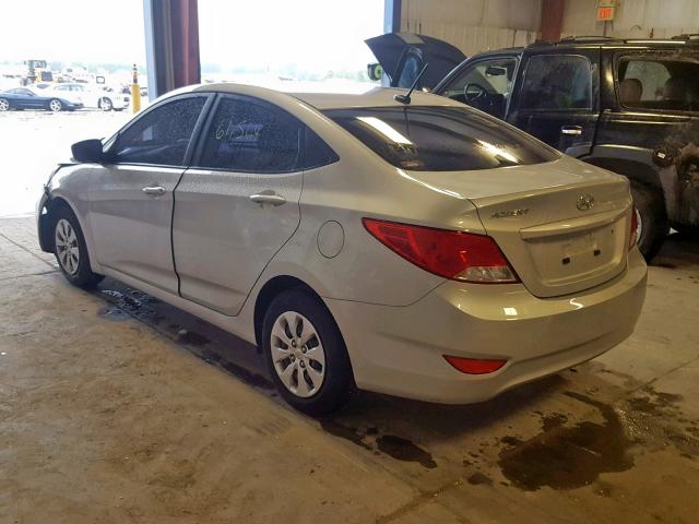 KMHCT4AE6GU981200 - 2016 HYUNDAI ACCENT SE SILVER photo 3