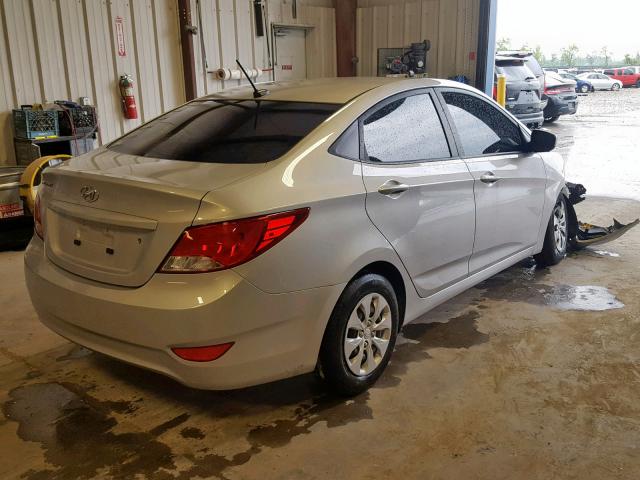 KMHCT4AE6GU981200 - 2016 HYUNDAI ACCENT SE SILVER photo 4