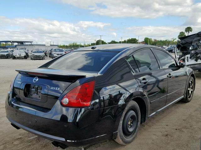 1N4BA41EX7C828658 - 2007 NISSAN MAXIMA SE BLACK photo 4