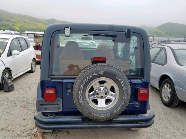 1J4FA39S22P743454 - 2002 JEEP WRANGLER / BLUE photo 9