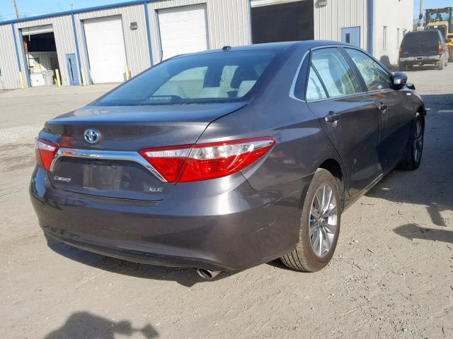 4T1BD1FK5GU197404 - 2016 TOYOTA CAMRY HYBR GRAY photo 4