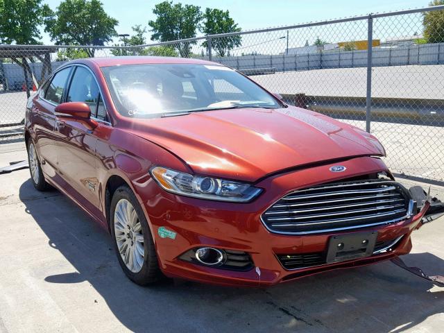 3FA6P0SU0ER203943 - 2014 FORD FUSION TIT RED photo 1