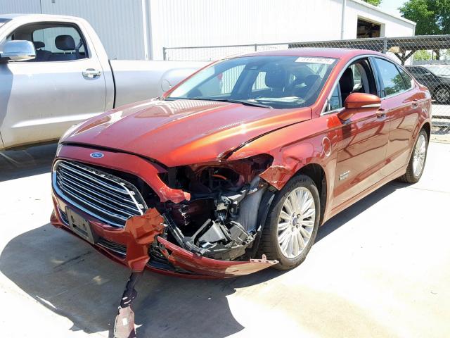 3FA6P0SU0ER203943 - 2014 FORD FUSION TIT RED photo 2