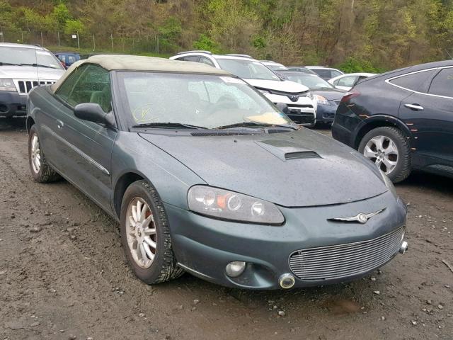 1C3EL55R52N238292 - 2002 CHRYSLER SEBRING LX GREEN photo 1