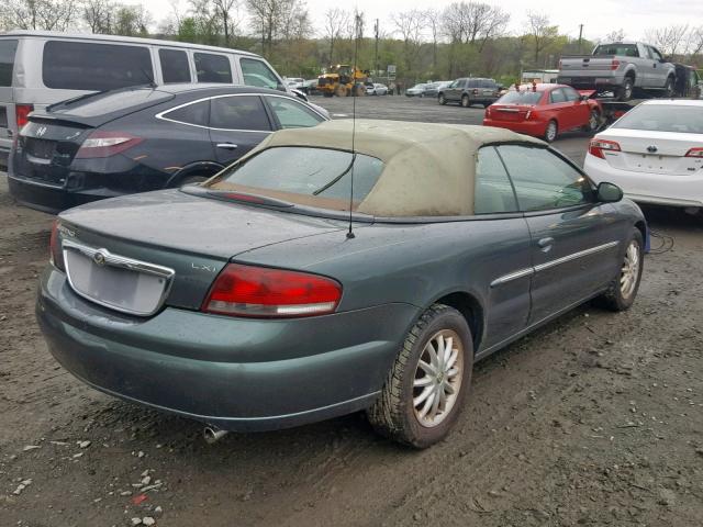 1C3EL55R52N238292 - 2002 CHRYSLER SEBRING LX GREEN photo 4