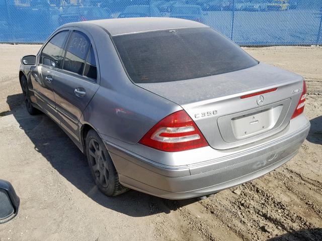 WDBRF87J66F776592 - 2006 MERCEDES-BENZ C 350 4MAT SILVER photo 3