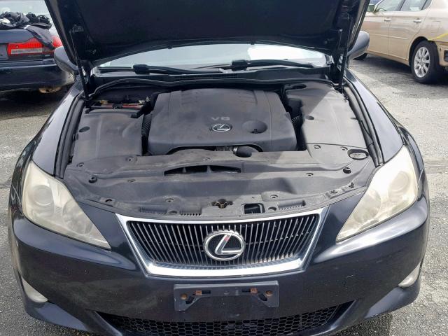 JTHCK262485017506 - 2008 LEXUS IS 250 BLACK photo 7