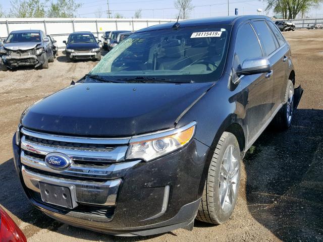 2FMDK3KC8DBB01422 - 2013 FORD EDGE LIMIT BLACK photo 2