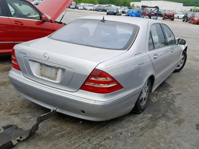 WDBNG75J41A137433 - 2001 MERCEDES-BENZ S 500 SILVER photo 4