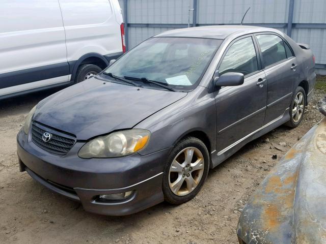 2T1BY32E85C321986 - 2005 TOYOTA COROLLA XR GRAY photo 2