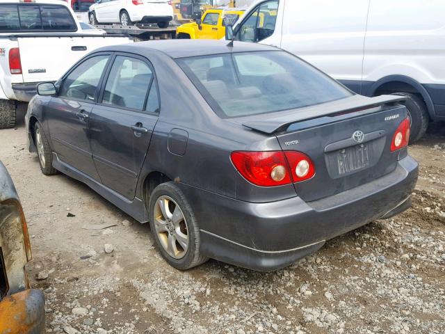 2T1BY32E85C321986 - 2005 TOYOTA COROLLA XR GRAY photo 3