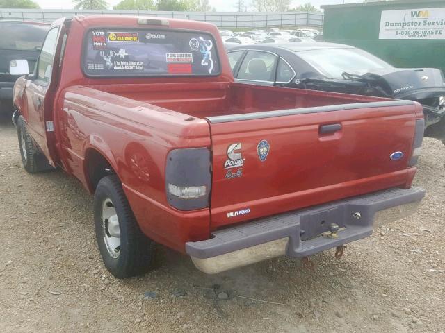 1FTCR10A1VUD14080 - 1997 FORD RANGER RED photo 3