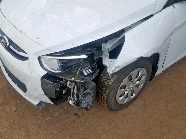 KMHCT4AE7FU926009 - 2015 HYUNDAI ACCENT GLS WHITE photo 9