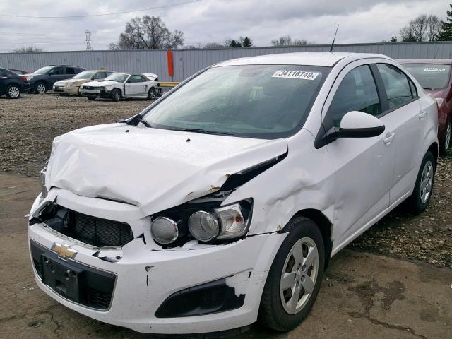1G1JA5SH2D4158459 - 2013 CHEVROLET SONIC LS WHITE photo 2
