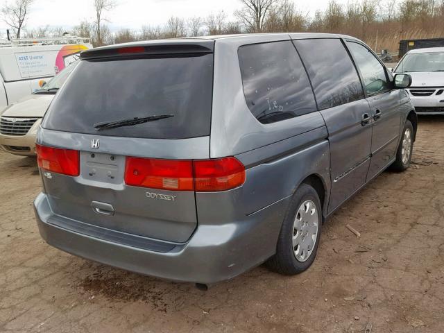 2HKRL185X1H582102 - 2001 HONDA ODYSSEY LX GRAY photo 4