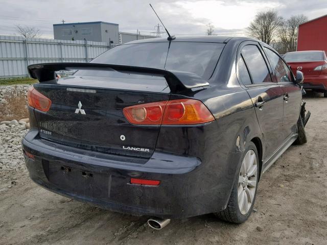 JA3AU86W49U602181 - 2009 MITSUBISHI LANCER GTS BLACK photo 4