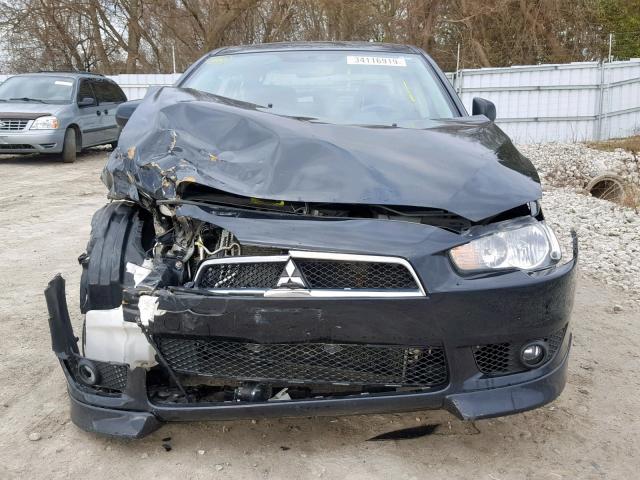 JA3AU86W49U602181 - 2009 MITSUBISHI LANCER GTS BLACK photo 9