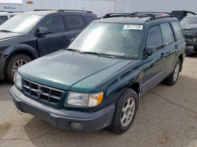 JF1SF6351WH702474 - 1998 SUBARU FORESTER L GREEN photo 2