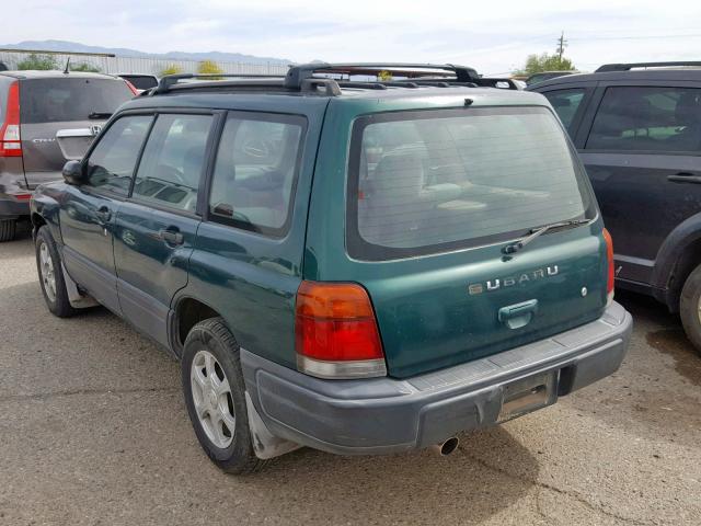 JF1SF6351WH702474 - 1998 SUBARU FORESTER L GREEN photo 3