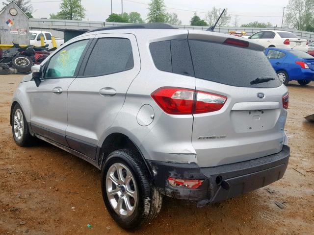 MAJ3P1TE8JC183031 - 2018 FORD ECOSPORT S SILVER photo 3