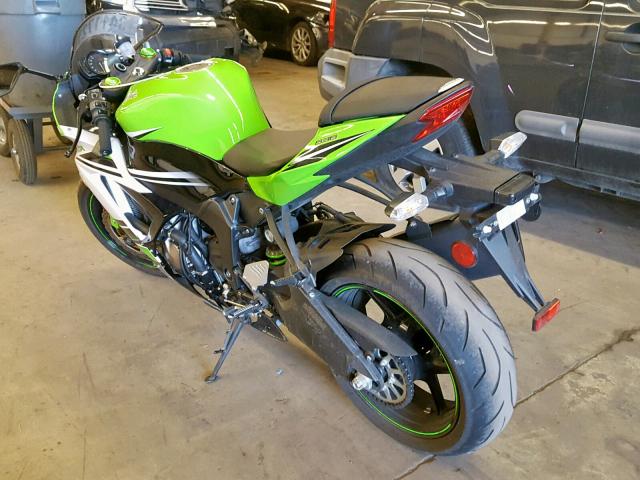 JKBZXJE13FA014803 - 2015 KAWASAKI ZX636 E GREEN photo 3