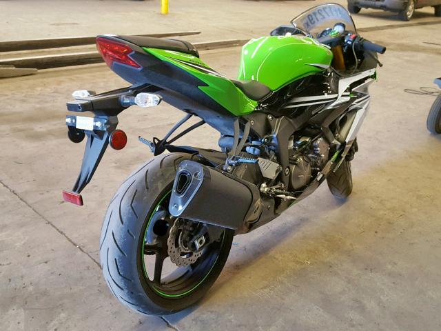 JKBZXJE13FA014803 - 2015 KAWASAKI ZX636 E GREEN photo 4